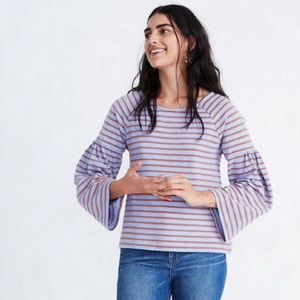 Madewell Striped Bell Sleeve Top
